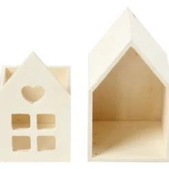 Hus med låda, H: 10,8 cm, D: 6,8 cm, B: 6,8 cm, 1 st.