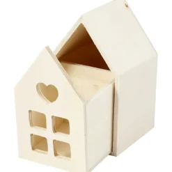 Hus med låda, H: 10,8 cm, D: 6,8 cm, B: 6,8 cm, 1 st.