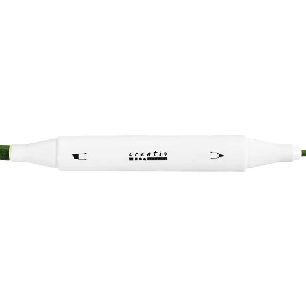 Illustration marker, spets 1+8 mm, standardfärger, 12 st./ 1 förp.