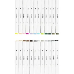Illustration marker, spets 1+8 mm, pastellfärger, standardfärger, 24 st./ 1 förp.