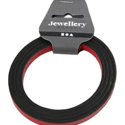 Imiterat Läderband, B: 10 mm, tjocklek 3 mm, röd, 1 m/ 1 förp.