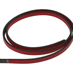 Imiterat Läderband, B: 10 mm, tjocklek 3 mm, röd, 1 m/ 1 förp.