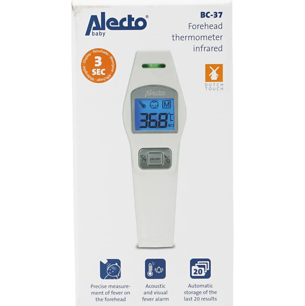 Infraröd panntermometer med belyst LCD-display, 1 st.