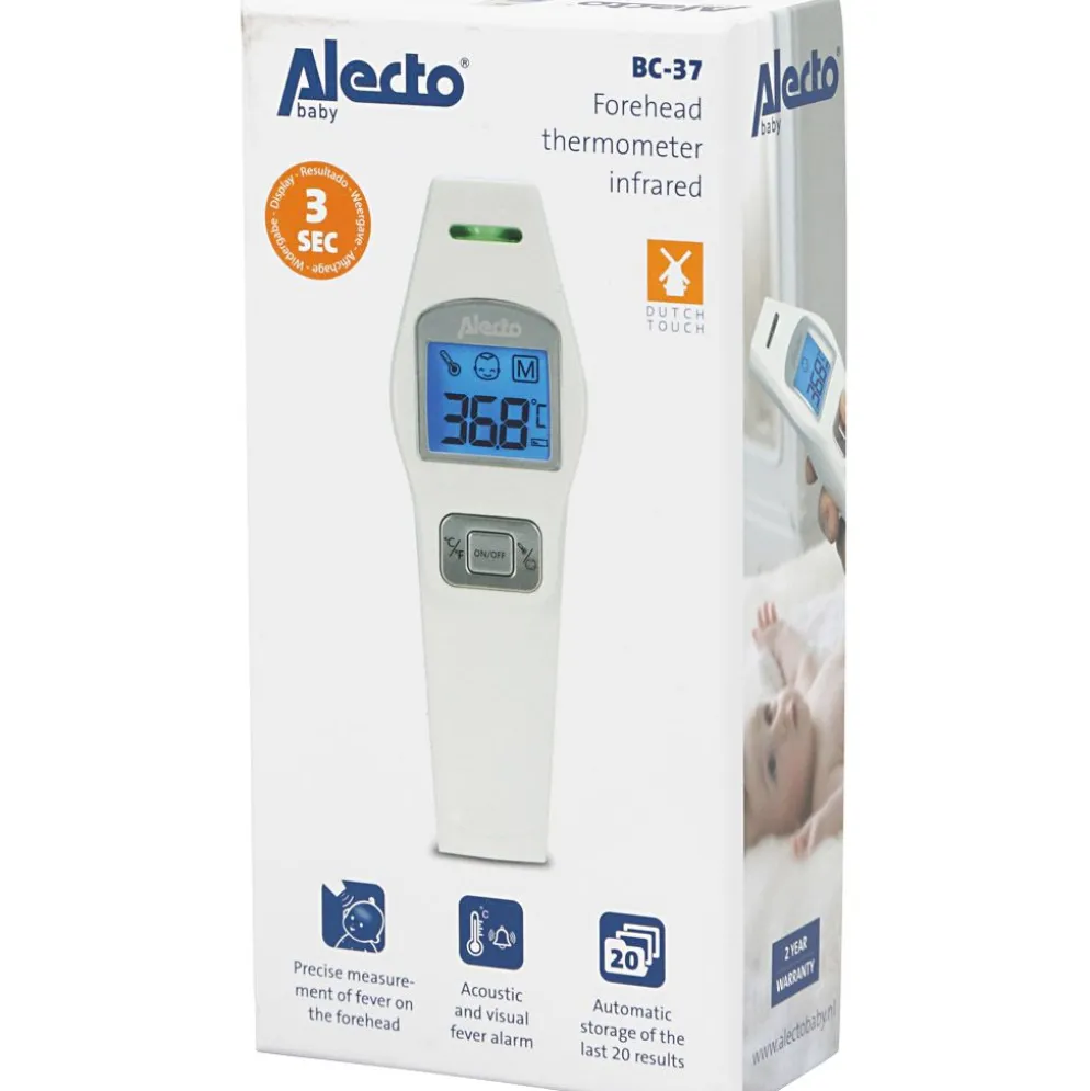 Infraröd panntermometer med belyst LCD-display, 1 st.