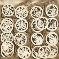Juldekorationer, Dia. 8 cm, tjocklek 0,3 cm, 144 st./ 1 förp.