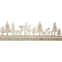 Julkalender, nedräkning, H: 12 cm, L: 40 cm, B: 3,6 cm, 1 st.