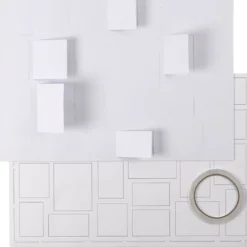 Julkalender, stl. 30x42 cm, vit, 5 st./ 1 förp.
