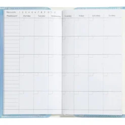 Kalender, stl. 10x18x1,5 cm, elastikstängning, holografiskt, 1 st.