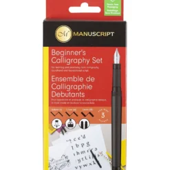 Kalligrafipennor, Nybörjarset, B: 0,85-1,6 mm, svart, 1 set