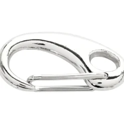 Karbinhakar, L: 30 mm, B: 15 mm, försilvrad, 2 st./ 1 förp.