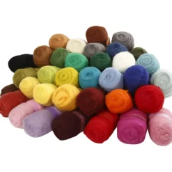 Kardad Ull, mixade färger, 35x100 g/ 1 förp.