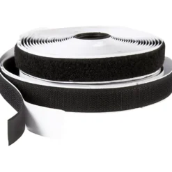 Kardborreband, självhäftande, B: 20 mm, svart, 5 m/ 1 rl.