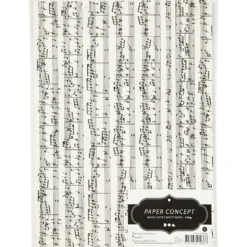 Kardus med tryck, noter, A4, ark 210x297 mm, 100 g, 10 ark/ 1 förp.