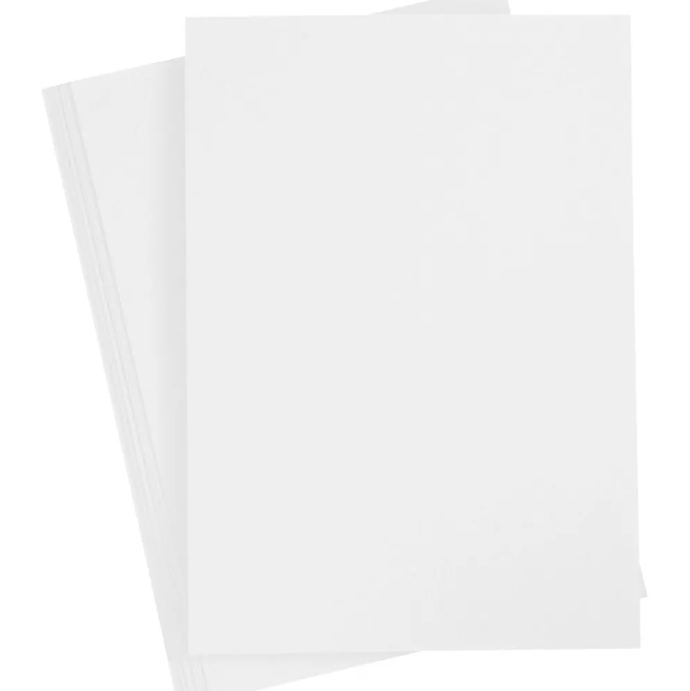 Kartong, A4, ark 210x297 mm, 210-220 g, vit, 10 ark/ 1 förp.