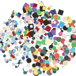 Kartongmosaik, stl. 10+15+20 mm, ca. 80000 st., mixade färger, 8x180 g/ 1 förp.