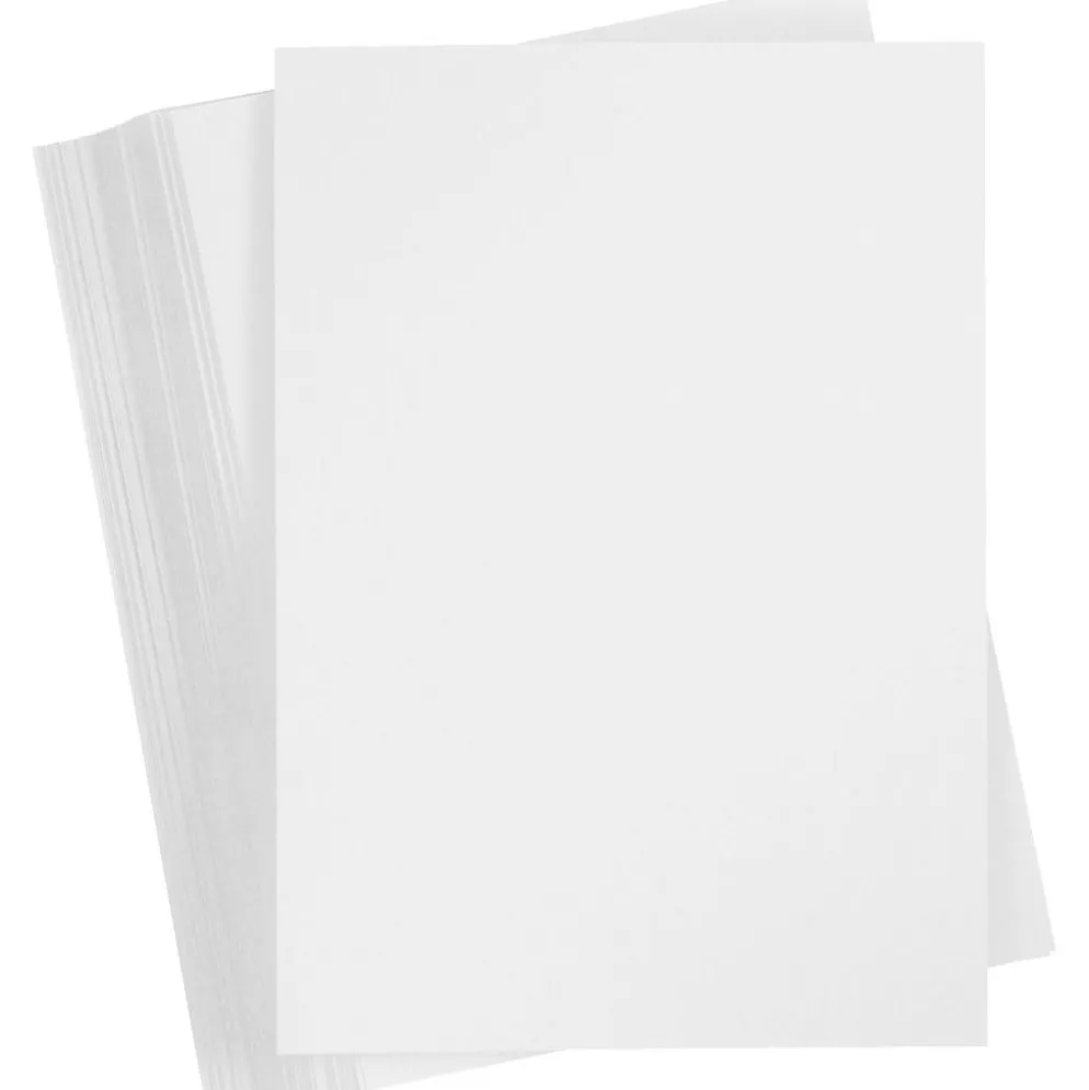 Kartongpapper, A6, ark 105x148 mm, 180 g, vit, 100 ark/ 1 förp.