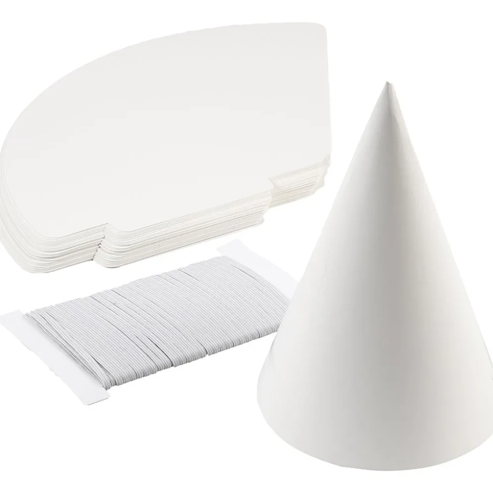 Kartongstrut, H: 23 cm, Dia. 16,5 cm, 230 g, vit, 50 st./ 1 förp.