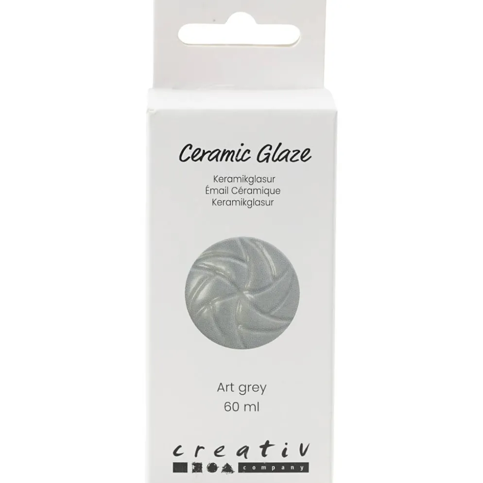Keramikglasyr, 984-1101 °C, täckande, art grey, 60 ml/ 1 burk