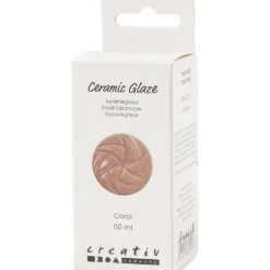 Keramikglasyr, 984-1101 °C, täckande, coral, 60 ml/ 1 burk