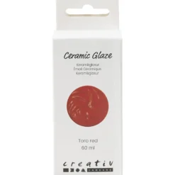 Keramikglasyr, 984-1101 °C, täckande, toro red, 60 ml/ 1 burk
