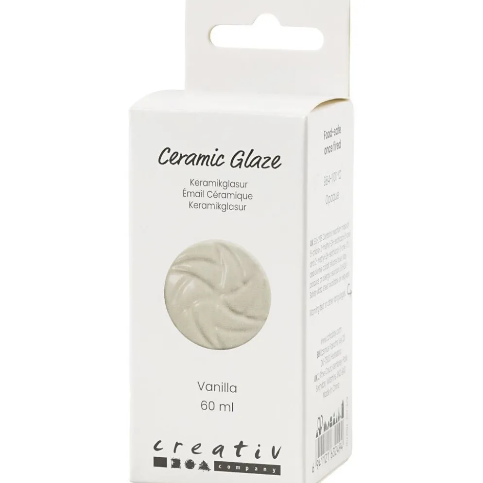 Keramikglasyr, 984-1101 °C, täckande, vanilla, 60 ml/ 1 burk