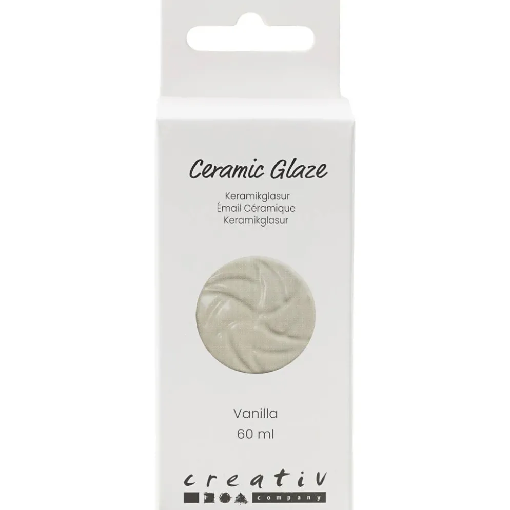 Keramikglasyr, 984-1101 °C, täckande, vanilla, 60 ml/ 1 burk