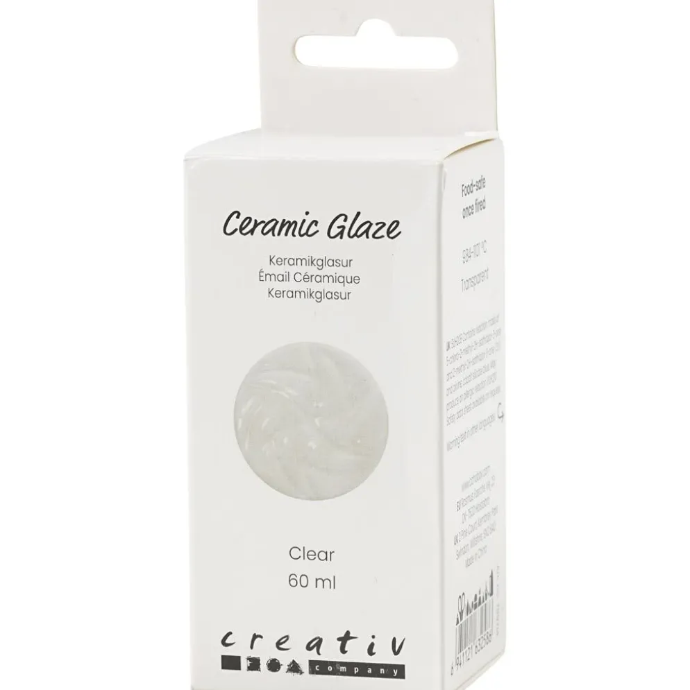 Keramikglasyr, 984-1101 °C, transparent, klar, 60 ml/ 1 burk