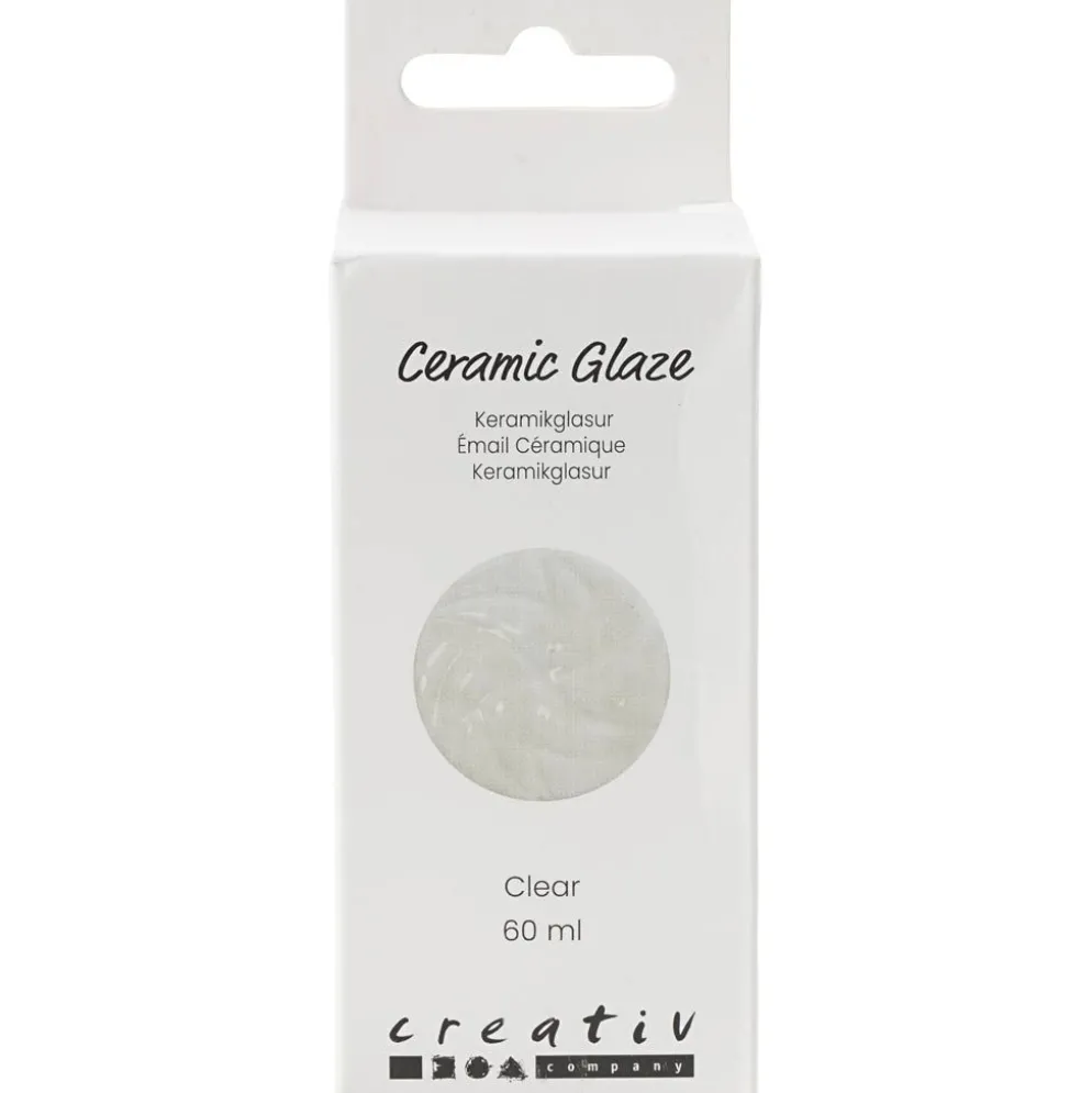 Keramikglasyr, 984-1101 °C, transparent, klar, 60 ml/ 1 burk
