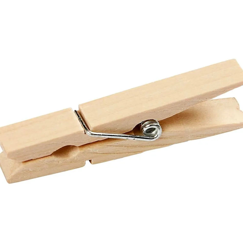 Klädnypor, L: 48 mm, B: 6 mm, 50 st./ 1 förp.