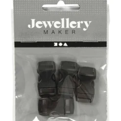 Klicklås, L: 29 mm, B: 15 mm, Hålstl. 3x11 mm, svart, 4 st./ 1 förp.