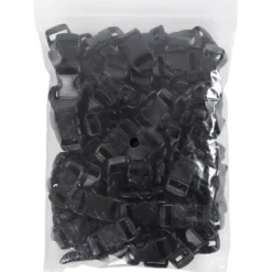 Klicklås, L: 29 mm, B: 15 mm, Hålstl. 3x11 mm, svart, 100 st./ 1 förp.