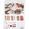 Klipp & klistra-set, Jul, natur, röd, vit, 1 förp.