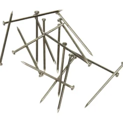 Knappnålar, L: 16 mm, tjocklek 0,65 mm, ca. 500 st., silver, 35 g/ 1 förp.