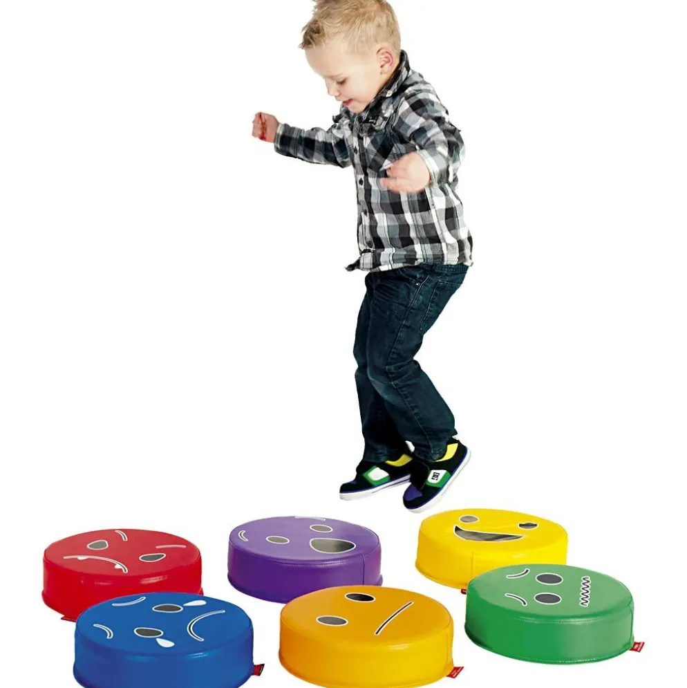 Känsel-sittkuddar, H: 3 cm, Dia. 32 cm, 6 st./ 1 förp.