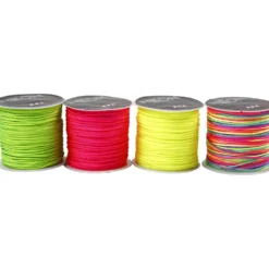 Knytsnöre, tjocklek 1 mm, neongrön, neonrosa, neongul, neonmix, 8x28 m/ 1 förp.