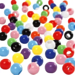 Kongopärlor, Dia. 6 mm, Hålstl. 3 mm, ca. 600 st., 75 g, 125 ml/ 1 förp.