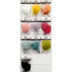 Konstgjorda fjädrar, L: 15 cm, B: 8 cm, mixade färger, 10x10 förp./ 1 förp.