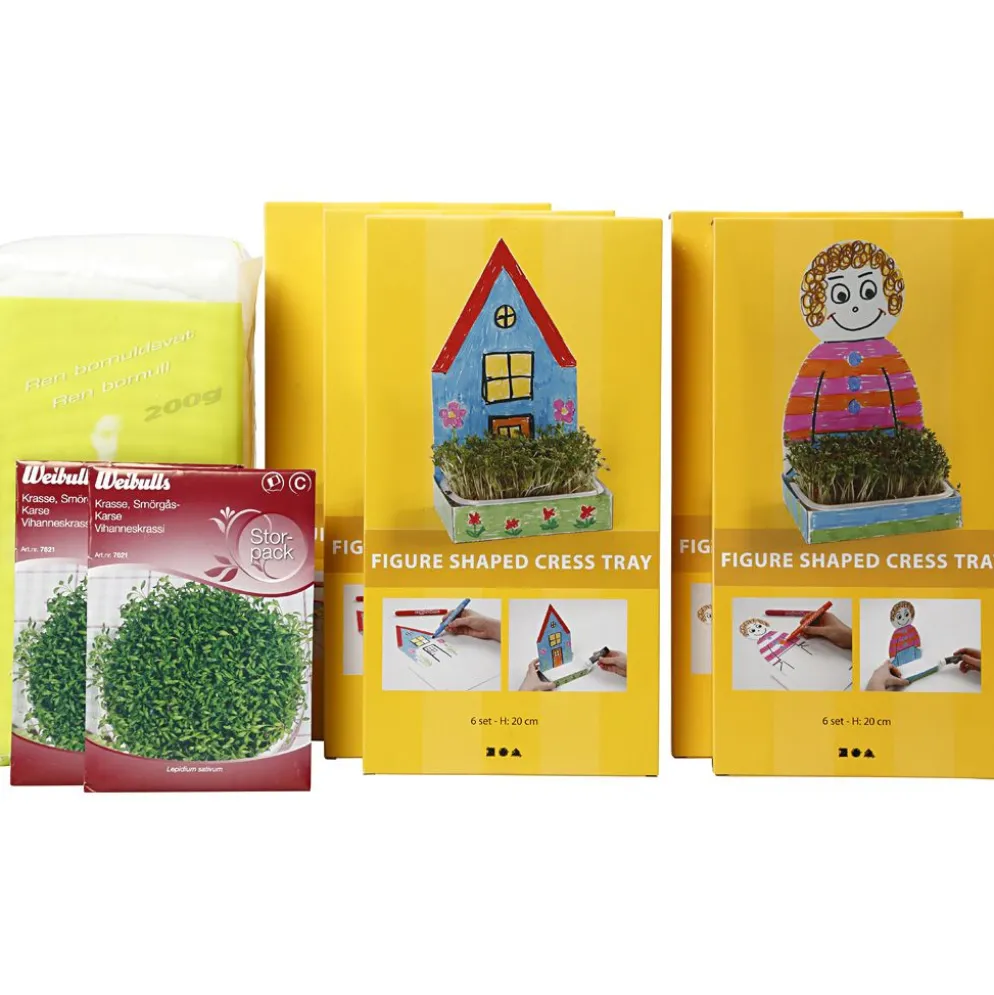 Krasselådor, H: 20 cm, vit, 30 set/ 1 förp.