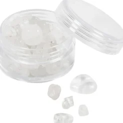 Kristallpärlor, Klar kvarts, Dia. 7-12 mm, Hålstl. 1 mm, transparenta färger, 63 st./ 1 förp.