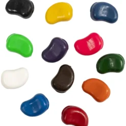 Kritor, Beans, L: 25 mm, tjocklek 15 mm, mixade färger, 4x12 st./ 1 förp.