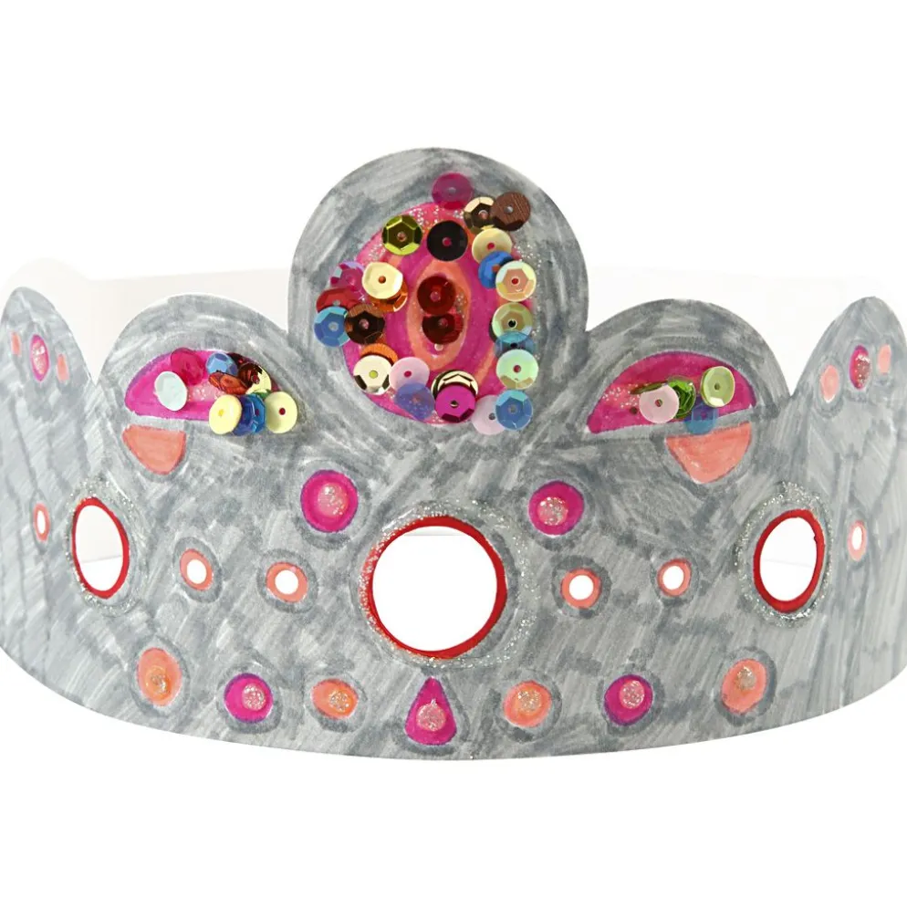 Kronor av papp, H: 10-16,5 cm, L: 60 cm, 230 g, vit, 50 st./ 1 förp.