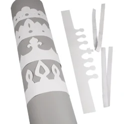 Kronor av papp, H: 10-16,5 cm, L: 60 cm, 230 g, vit, 5 st./ 1 förp.