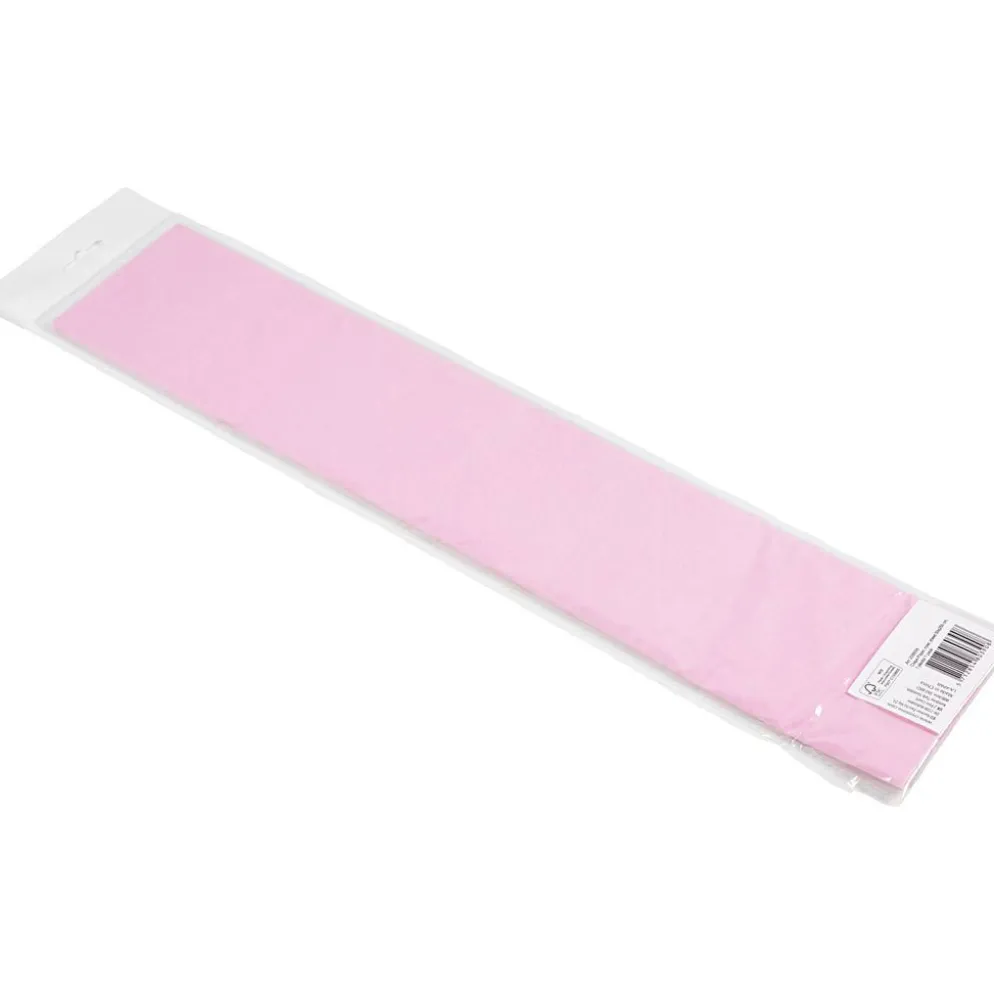 Kräppapper, ark 50x250 cm, 22 g, rosa, 1 ark/ 1 förp.