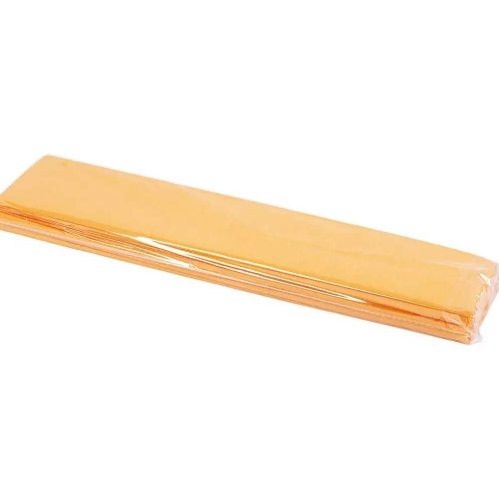 Kräppapper, ark 50x250 cm, 22 g, solgul, 10 ark/ 1 förp.