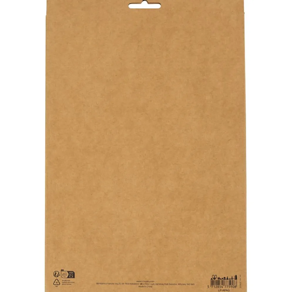 Kräppapper, ark 25x60 cm, Stretchbarhet: 180%, 105 g, natur, 8 ark/ 1 förp.