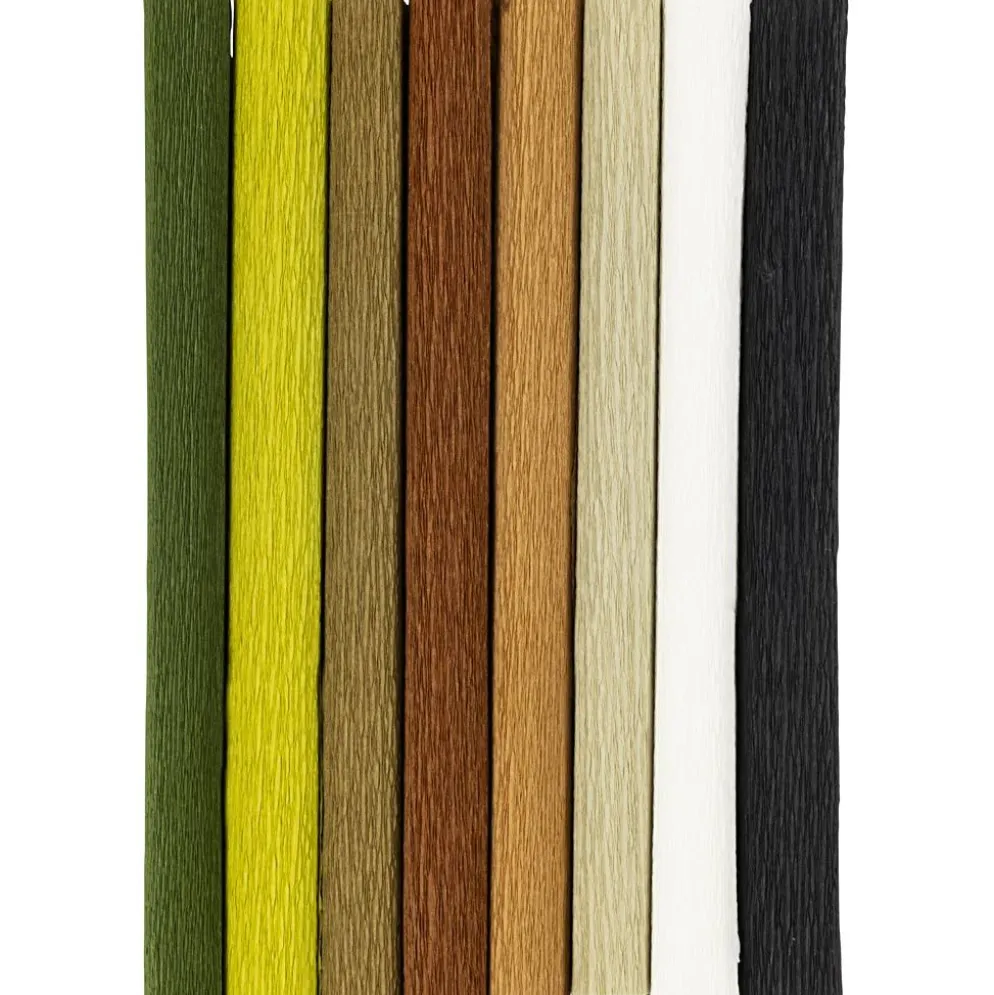 Kräppapper, ark 25x60 cm, Stretchbarhet: 180%, 105 g, natur, 8 ark/ 1 förp.