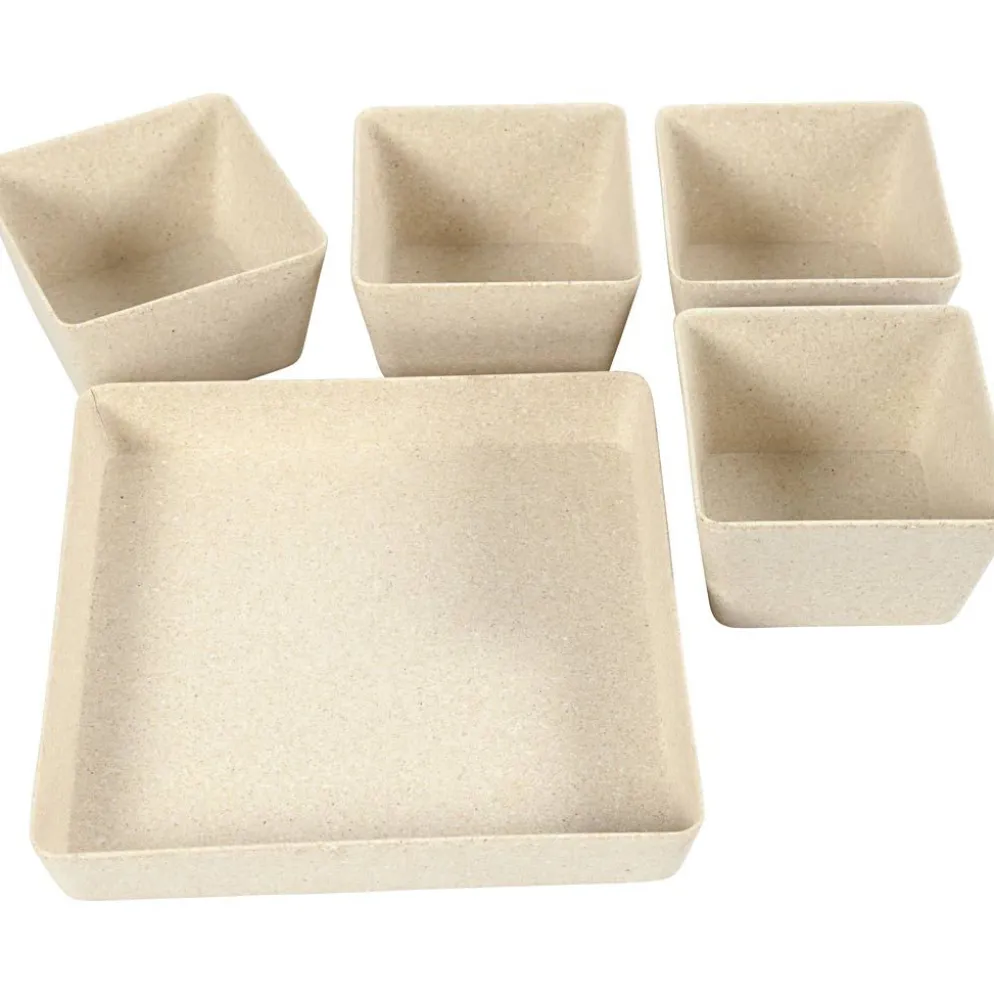 Krukor, H: 8 cm, D: 19,5 cm, B: 19,5 cm, 1 set