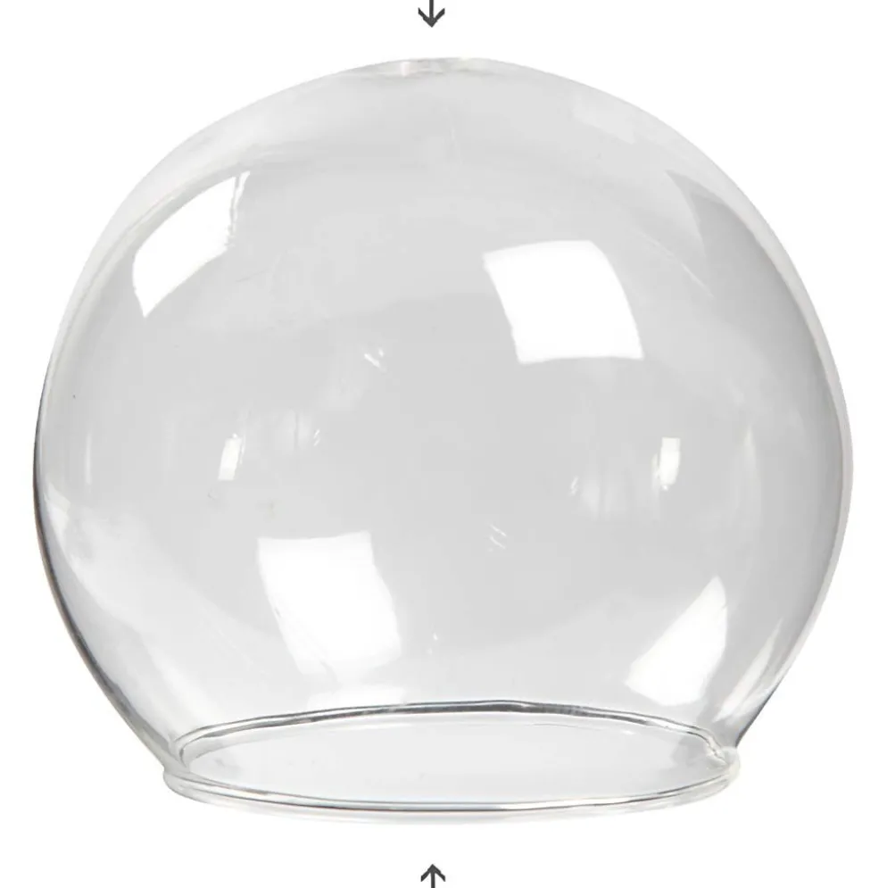 Kulformad glaskupa, Dia. 8 cm, Hålstl. 5 cm, transparent, 4 st./ 1 förp.