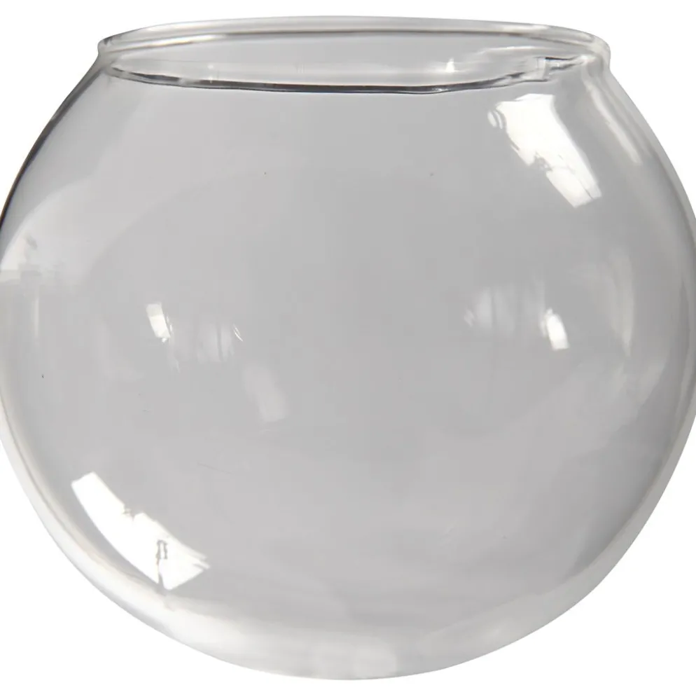 Kulformad glaskupa, Dia. 8 cm, Hålstl. 5 cm, transparent, 4 st./ 1 förp.