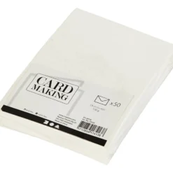 Kuvert, kuvertstl. 11,4x16,2 cm, 120 g, råvit, 50 st./ 1 förp.